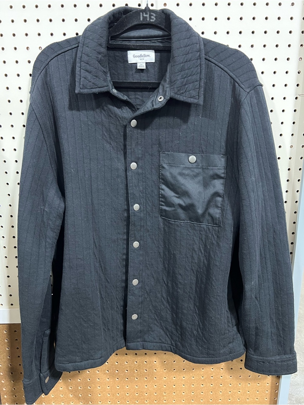 Goodfellow & Co Black Quilted Snap-Front Jacket